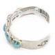 Handmade Certified Authentic Nuggets Navajo .925 Sterling Silver Natural Turquoise Native American Bracelet 1 12798-2