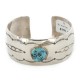 Handmade Certified Authentic Robert Littel Navajo Nickel Natural Turquoise Native American Bracelet 12784-1-0