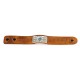Handmade Leather Certified Authentic Navajo Natural Turquoise Native American Bracelet 12848-2