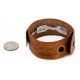 Handmade Leather Certified Authentic Navajo Natural Turquoise Native American Bracelet 12848-2