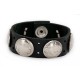 Handmade LEATHER Certified Authentic Vintage Style Buffalo Nickels Navajo Native American Bracelet 1288-2