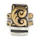 Rare 12kt Gold Filled 925 Sterling Silver Handmade Certified Authentic Navajo Native American Ring 12621-1 Rare 12kt Gold Filled 925 Sterling Silver Handmade Certified Authentic Navajo Native American Ring 12621-1