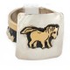 Rare 12kt Gold Filled 925 Sterling Silver Horse Handmade Certified Authentic Navajo Native American Ring  12657-6