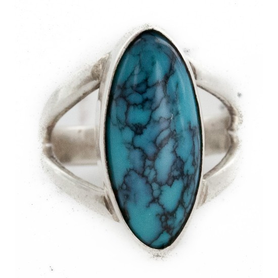 925 Sterling Silver Handmade Certified Authentic Navajo Natural Turquoise Native American Ring 24432-1 925 Sterling Silver Handmade Certified Authentic Navajo Natural Turquoise Native American Ring 24432-1