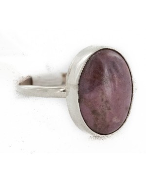 925 Sterling Silver Handmade Certified Authentic Navajo Natural Charoite Native American Ring  12642