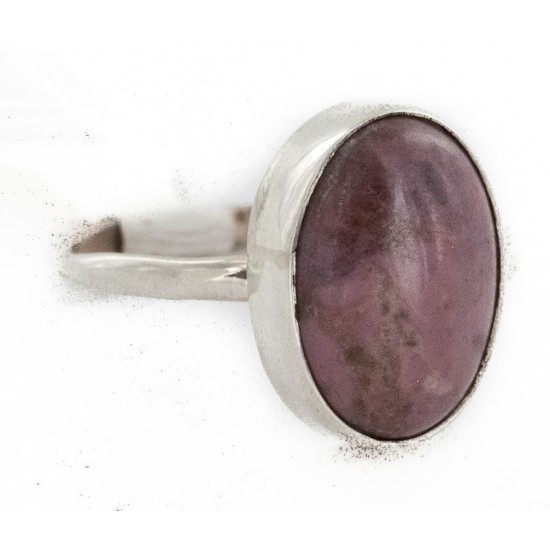 925 Sterling Silver Handmade Certified Authentic Navajo Natural Charoite Native American Ring  12642