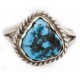 925 Sterling Silver Handmade Certified Authentic Navajo Natural Turquoise Native American Ring  12512