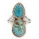 .925 Sterling Silver Handmade Certified Authentic Navajo Natural Turquoise Native American Ring 17002-1 .925 Sterling Silver Handmade Certified Authentic Navajo Natural Turquoise Native American Ring 17002-1