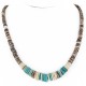 Certified Authentic Navajo .925 Sterling Silver Graduated Melon Shell Native American Necklace 15917-0