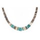 Certified Authentic Navajo .925 Sterling Silver Graduated Melon Shell Native American Necklace 15917-0