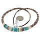 Certified Authentic Navajo .925 Sterling Silver Graduated Melon Shell Native American Necklace 15917-0