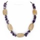 Hand made Certified Authentic Navajo .925 Sterling Silver Natural Smoky Quartz Amethyst Native American Necklace 16040