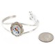 Handmade Bird Certified Authentic Navajo .925 Sterling Silver Natural Turquoise Coral Mother of Pearl Onyx Inlay Native American Bracelet 12825-1