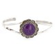 Handmade Certified Authentic Navajo .925 Sterling Silver Natural Sugilite Native American Bracelet 12827