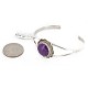 Handmade Certified Authentic Navajo .925 Sterling Silver Natural Sugilite Native American Bracelet 12827