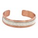Handmade Certified Authentic Navajo Pure .925 Sterling Silver and Copper Native American Bracelet 12703-11