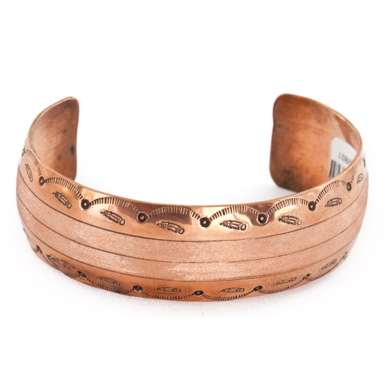 Handmade Certified Authentic Navajo Pure Copper Native American Bracelet 12807