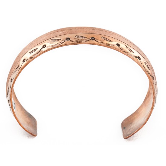 Handmade Certified Authentic Navajo Pure Copper Native American Bracelet 12807