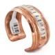 Handmade Feather Certified Authentic Navajo Pure .925 Sterling Silver and Copper Native American Bracelet 12839-1