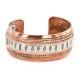 Handmade Feather Certified Authentic Navajo Pure .925 Sterling Silver and Copper Native American Bracelet 12839-1