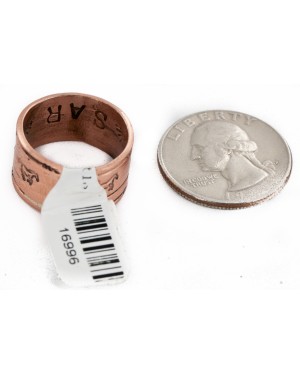 Pure Copper Handmade Certified Authentic Horse Navajo Native American Ring  16996-1