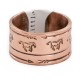 Pure Copper Handmade Certified Authentic Horse Navajo Native American Ring  16996-1