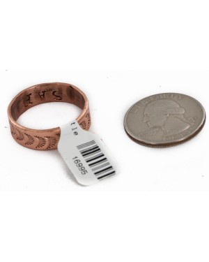 Pure Copper Handmade Certified Authentic Navajo Native American Ring 1 16995-2