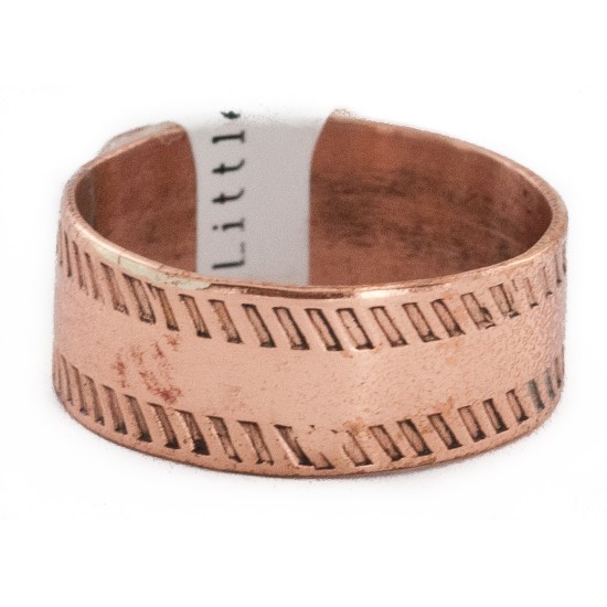 Pure Copper Handmade Certified Authentic Navajo Native American Ring  16995-1