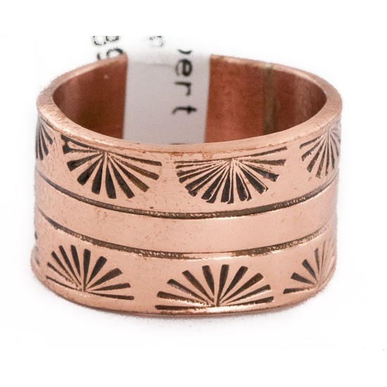 Pure Copper Handmade Certified Authentic Navajo Native American Ring  16996-2