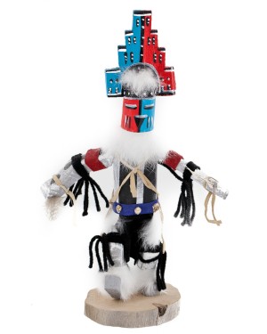 $130 Handmade Certified Authentic Hopi Hemis Native American Kachina 19141-0