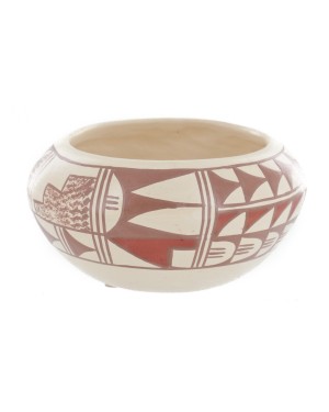 $150 Handmade Handpainted Certified Authentic Hopi R.Tsinnij Keams Canyon Native American Pottery 102494-10