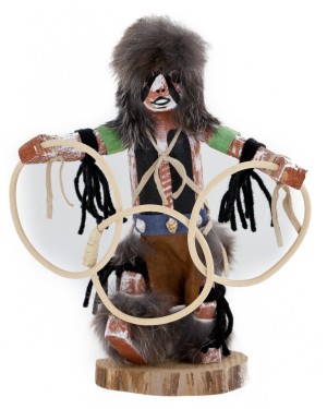 $170 Handmade Certified Authentic Hopi Hoop Native American Kachina 12437