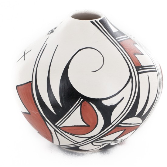 $300 Handmade Handpainted Certified Authentic Hopi R.Tsinnij Keams Canyon Native American Pottery 102494