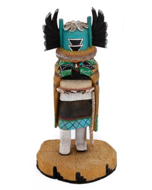 $780 Handmade Certified Authentic Hopi T.Elia Old Oraibi Crow Mother Native American Kachina 10884
