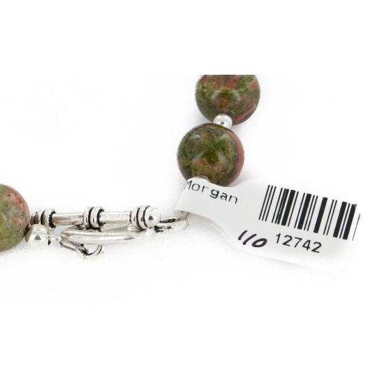 Certified Authentic Navajo Natural Jasper Link Native American Bracelet 12742-110