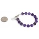 Certified Authentic Navajo Natural Amethyst Link Native American Bracelet 1 12742-114
