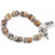Certified Authentic Navajo Natural Jasper Link Native American Bracelet 12742-103
