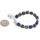 Certified Authentic Navajo Natural Lapis Link Native American Bracelet 12742-104