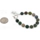 Certified Authentic Navajo Natural Agate Link Native American Bracelet 12742-105