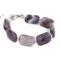 Certified Authentic Navajo Natural Amethyst Link Native American Bracelet 12742-108