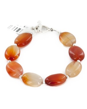 Certified Authentic Navajo Natural Carnelian Link Native American Bracelet 1 12742-113