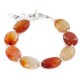 Certified Authentic Navajo Natural Carnelian Link Native American Bracelet 1 12742-113