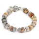 Certified Authentic Navajo Natural Jasper Link Native American Bracelet 12742-103
