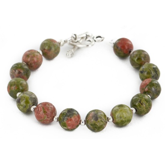 Certified Authentic Navajo Natural Jasper Link Native American Bracelet 12742-110