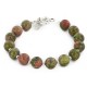 Certified Authentic Navajo Natural Jasper Link Native American Bracelet 12742-110