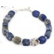 Certified Authentic Navajo Natural Lapis Link Native American Bracelet 12742-104
