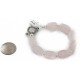 Certified Authentic Navajo Natural Native American Pink Quartz Link Bracelet 12742-112