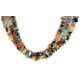 3 Strand Certified Authentic Navajo .925 Sterling Silver Natural Agate and Multicolor Stones Native American Necklace 17069
