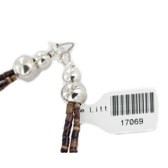 3 Strand Certified Authentic Navajo .925 Sterling Silver Natural Agate and Multicolor Stones Native American Necklace 17069