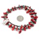 Certified Authentic Navajo .925 Sterling Silver Coral and Natural Turquoise Native American Necklace 15343-25 Certified Authentic Navajo .925 Sterling Silver Coral and Natural Turquoise Native American Necklace 15343-25